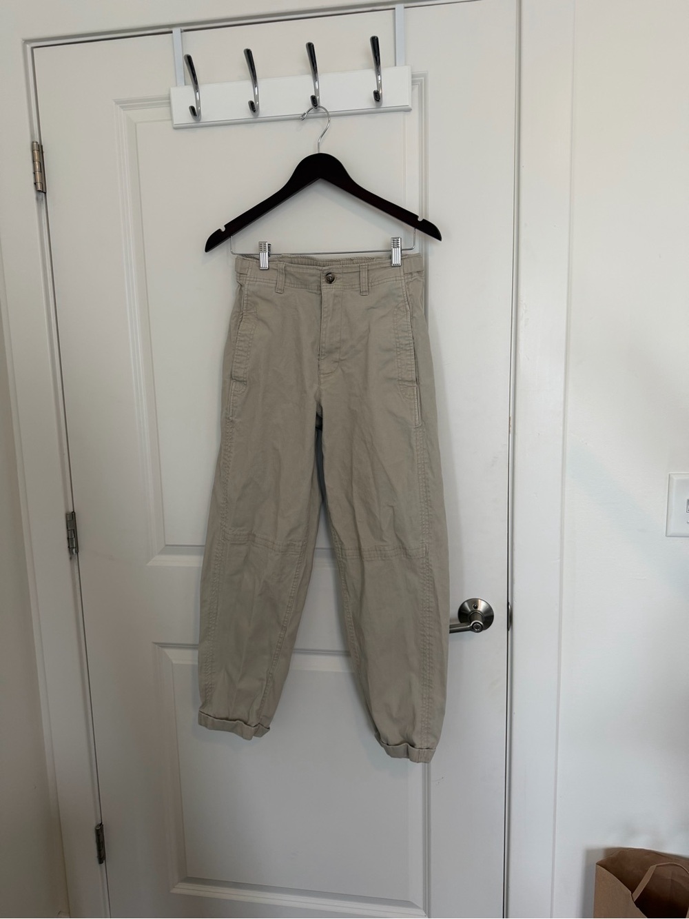 Old Navy Women's Straight Leg Pants in Beige